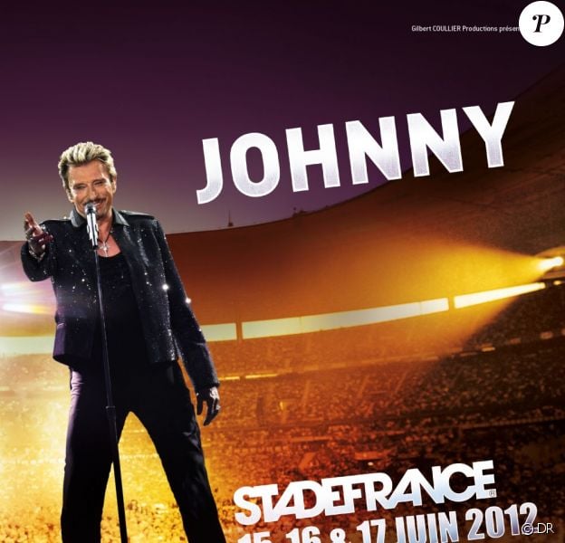 Affiche de Johnny Hallyday en concert à Londres au Royal Albert Hall le 15 octobre 2012