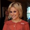 Pixie Lott se rend dans un centre hospitalier pour soutenir les adolescents atteints du cancer, mardi 25 octobre à Londres.