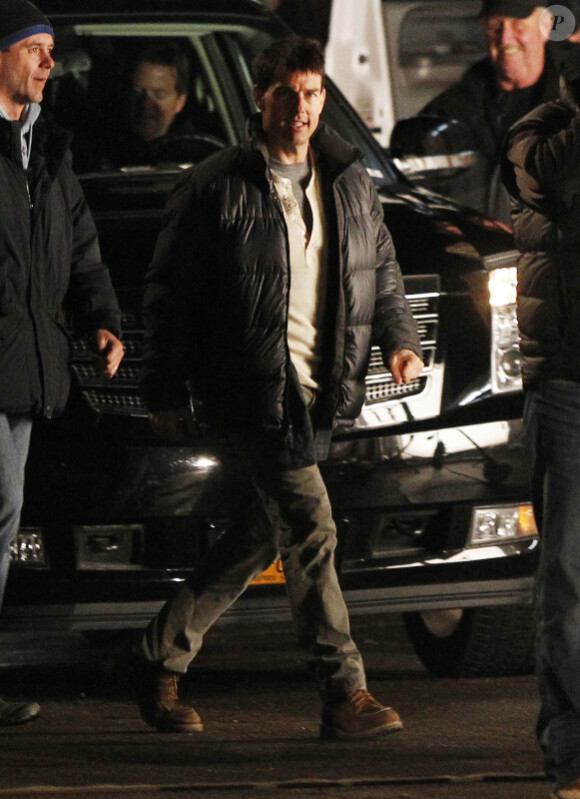 Tom Cruise sur le tournage de One Shot, en Pennsylvanie, le 27 octobre 2011.