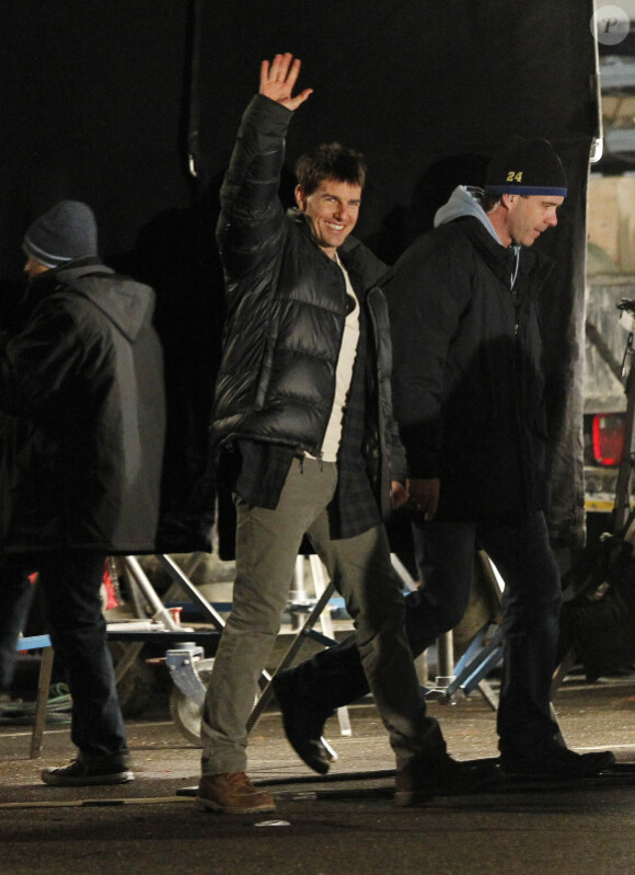 Tom Cruise sur le tournage de One Shot, en Pennsylvanie, le 27 octobre 2011.
