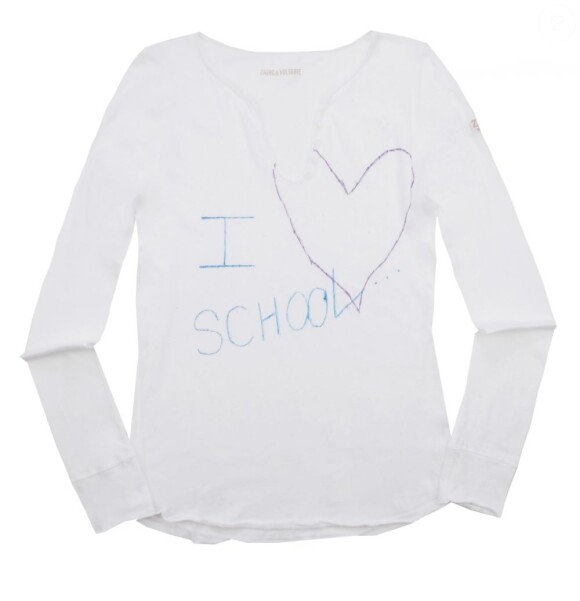 T-shirt Zadig & Voltaire customisé pour Toutes à l'Ecole