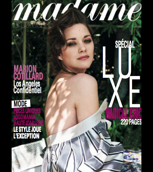 Marion Cotillard en couverture de Madame Figaro du 4 novembre 2011
