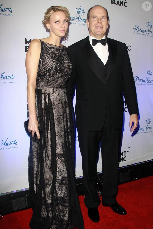 Le prince Albert et la princesse Charlene de Monaco à New York le 1er novembre 2011.