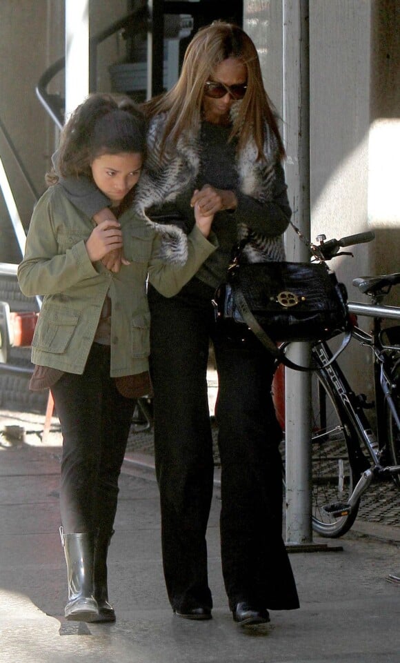 Iman Bowie et sa fille Alexandria, à New York le vendredi 4 novembre 2011