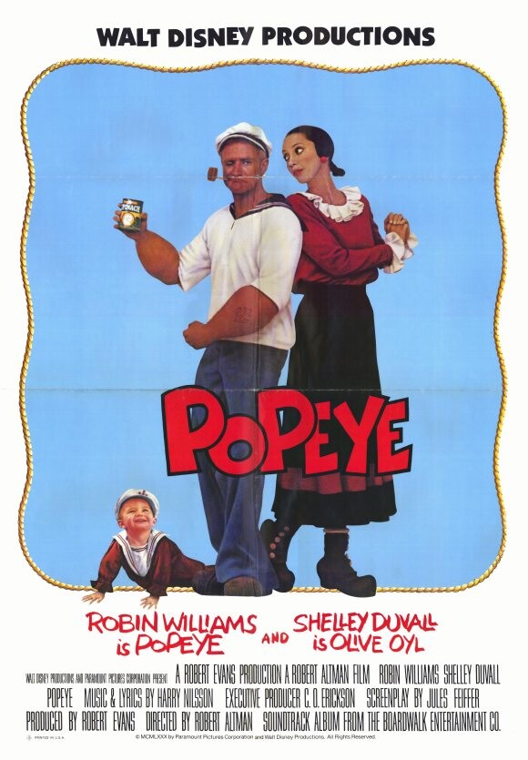 Popeye (1980) avec Robin Williams.