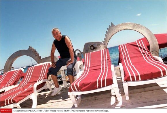 Paul Tomaselli en 2001, le propriétaire de La mythique plage de la Voile Rouge 