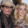 Johnny Depp et Amber Heard, à Paris pour Rhum Express le 8 novembre 2011.