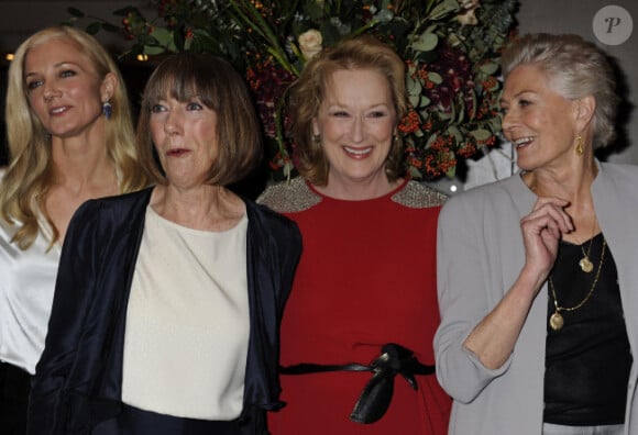Joely Richardson, Eileen Atkins, Meryl Streep et Vanessa Redgrave pour l'hommage rendu par l'Académie des Oscars à Londres le 13 novembre 2011.
