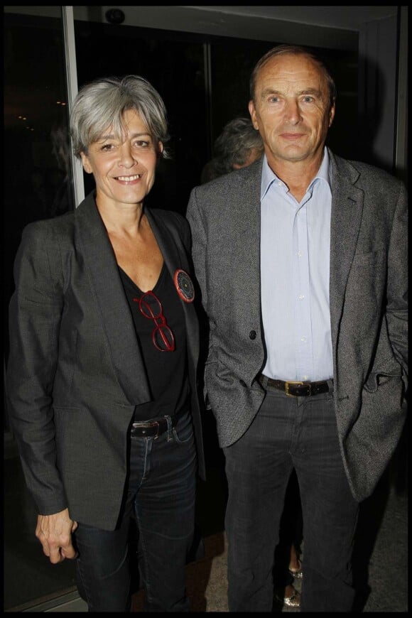 Claudie Haigneré et Jean-Pierre au concert exceptionnel de Patti Smith et David Lynch organisé à la Fondation Cartier, à Paris, le 28 octobre 2011.