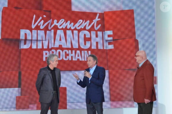 Claude Sérillon, Michel Drucker et Jean-Pierre Coffe sur le plateau de Vivement dimanche, le mardi 15 novembre pour l'enregistrement de l'émission diffusée le dimanche 27 novembre 2011.