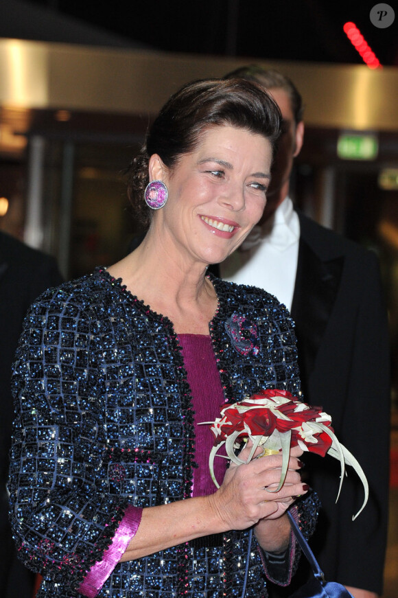 La princesse Caroline de Hanovre au Grimaldi Forum pour assister à une représentation du Mephistofele d'Arrigo Boito. Le 19 novembre 2011