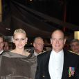 Albert et Charlene de Monaco au Grimaldi Forum pour assister à une représentation du Mephistofele d'Arrigo Boito. Le 19 novembre 2011
