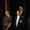 Albert et Charlene de Monaco au Grimaldi Forum assistent à une  représentation du Mephistofele d'Arrigo Boito. Le 19 novembre 2011
