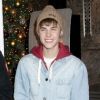 Justin Bieber donne le coup d'envoi des illuminations de Noël à l'Empire State Building à New York, le vendredi 18 novembre 2011.