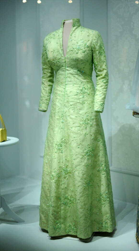 La robe de Betty Ford, épouse du président Gerald Ford, exposée à Washington pour The First Ladies.