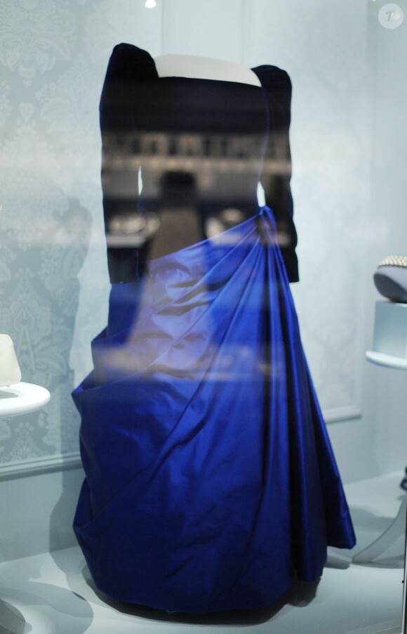 La robe de Barbara Bush, épouse de George H. W. Bush, exposée à Washington. 