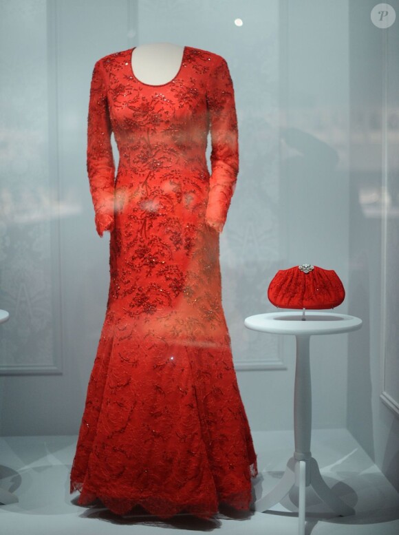 Voici la robe de Laura Bush, épouse du président George W. Bush, exposée au Musée National de l'Histoire Américaine à Washington.