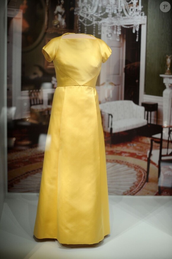 La robe de Claudia Alta Johnson, connue sous le nom de Lady Bird, qui était l'épouse du président Lyndon Johnson, fait partie de l'exposition The First Ladies.
