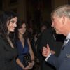 Le prince Charles le 23 novembre 2011 à Apsley House à Londres où il reçoit le Prix Montblanc du patronage des arts et de la culture en compagnie d'Eva Green 