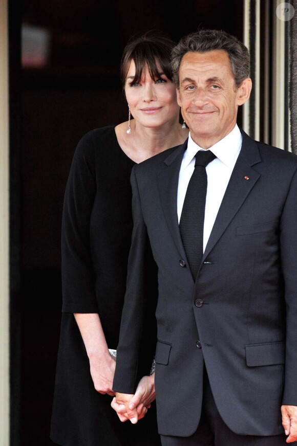 Carla Bruni-Sarkozy et Nicolas Sarkozy à Deauville à le 26 mai 2011.