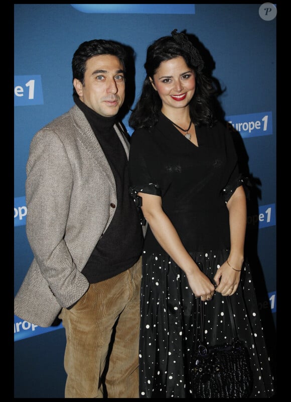 Shirel et son mari lors de la soirée "Europe 1 fait Bobino" à Paris, le 28 novembre 2011