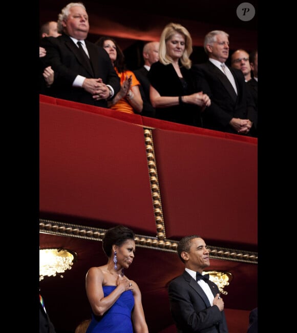 Barack et Michelle Obama lors de la remise des honneurs du Kennedy Center à Washington le 3 décembre 2011