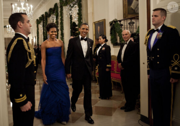 Barack et Michelle Obama lors du gala de la remise des honneurs du Kennedy Center à Washington le 3 décembre 2011