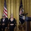 lors de la remise des honneurs du Kennedy Center à Washington le 3 décembre 2011 : Meryl Streep écoute sagement le discours du président Obama