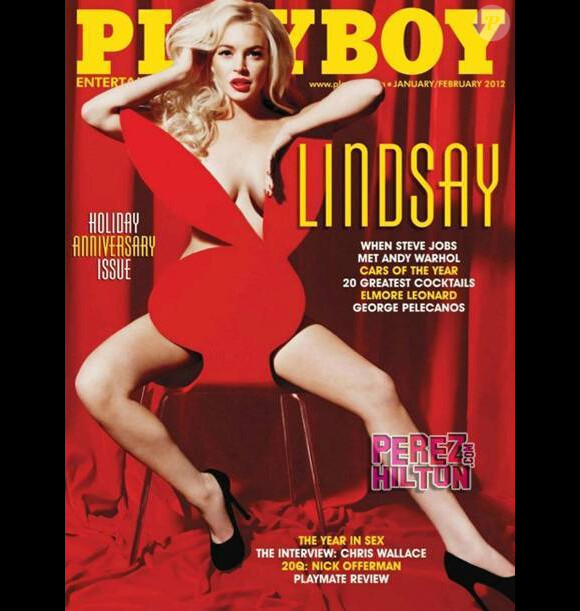 Couverture de Playboy avec Lindsay Lohan reproduite par Perez Hilton