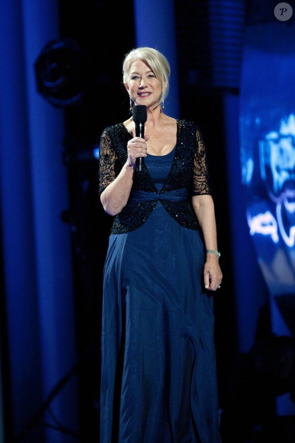 Dame Helen Mirren lors du concert en l'honneur du Prix Nobel de la Paix, le 11 décembre 2011 au Spektrum d'Oslo.
