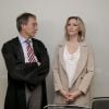 Nadja Auermann le 19 mai 2011 au tribunal de Berlin en compagnie de son ex-mari Wolfram Grandezka pour une fraude fiscale 