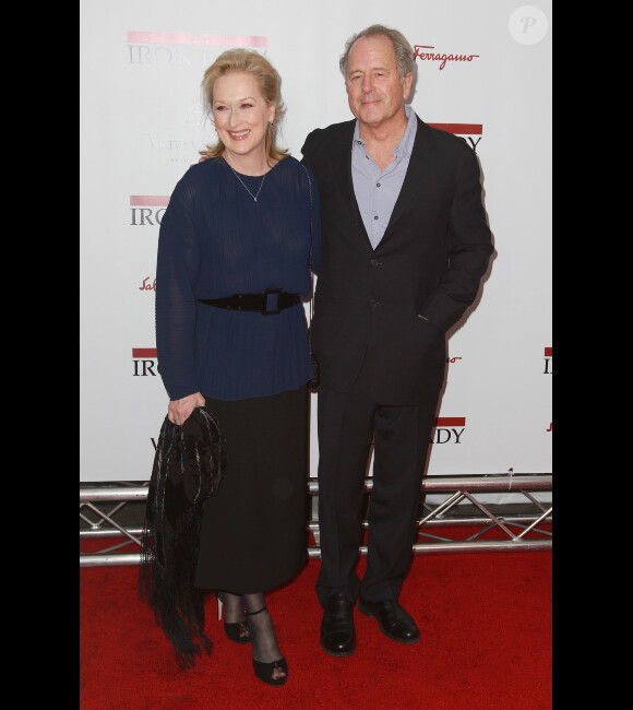 Meryl Streep et Don Gummer lors de l'avant-première du film La Dame de fer le 13 décembre 2011 à New York