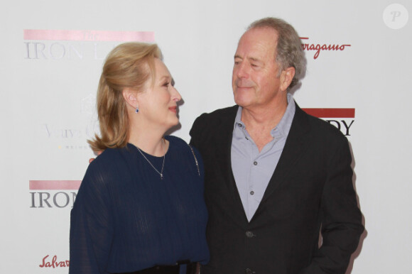 Meryl Streep et Don Gummer lors de l'avant-première du film La Dame de fer le 13 décembre 2011 à New York