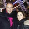 Nikos Aliagas et sa soeur Maria pour l'inauguration de Jours de fêtes au Grand Palais, à Paris, le 15 décembre 2011.