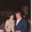 Gilbert Bécaud et sa fille Emily, à Paris, le 25 septembre 1998.