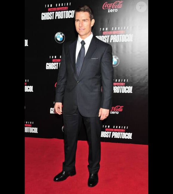 Tom Cruise à l'avant-première de Mission : Impossible - Protocole Fantôme, le 19 décembre 2011, à New York.