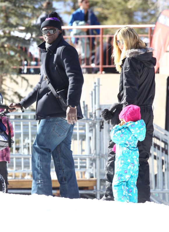 Heidi Klum, Seal et leur fille Lou à Aspen, le 27 décembre 2011
