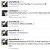 Page Twitter de Shy'm le 4 janiver 2011.