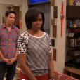 Michelle Obama dans la série iCarly, pour la chaîne Nickelodeon, diffusée le 16 janvier 2012