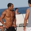 Craig David s'entraîne sur une plage de Miami, le 7 janvier 2012.
