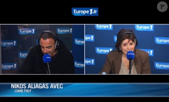 Liane Foly répond à Nikos Aliagas sur Europe 1, le 10 janvier 2012.y