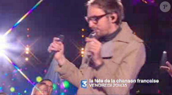 Christophe Willem lors de l'émission la Fête de la chanson française, vendredi 13 janvier 2012 sur France 3