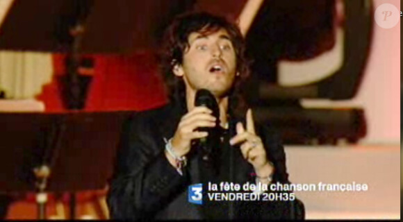 Mickael Miro lors de l'émission la fête de la chanson française, vendredi 13 janvier 2012 sur France 3