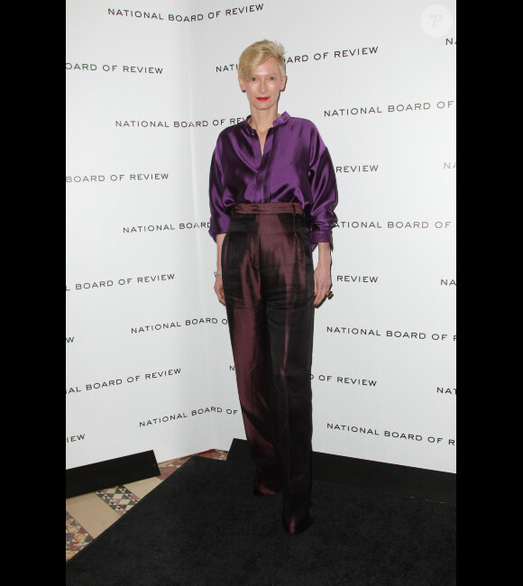 Tilda Swinton à la soirée du National Board of Review Awards à New York, le 10 janvier 2012.