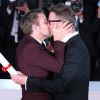 Ryan Gosling et Nicolas Winding Refn, réalisateur de Drive et God only knows, au festival de Cannes, le 22 mai 2011.