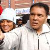 Mohamed Ali et sa fille Laila le 11 octobre 2011 à New York