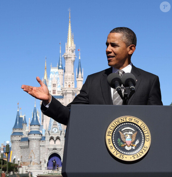 Barack Obama à Disneyworld à Orlando le 19 janvier 2012