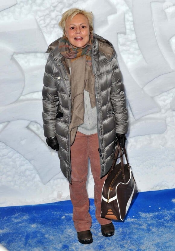 Muriel Robin à l'Alpe d'Huez, le 18 janvier 2012.