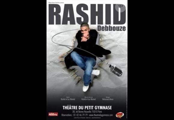 Affiche du one-man show de Rashid Debbouze au théâtre du Gymnase