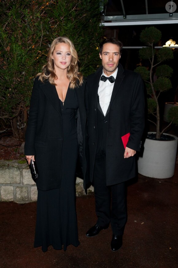 Virginie Efira et Nicolas Bedos lors du Dîner de la mode pour le Sidaction, le 26 janvier 2012